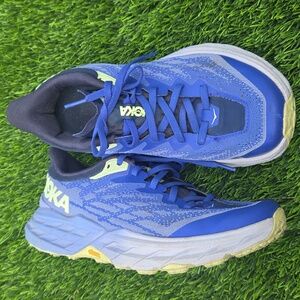 HOKA Speedgoat 5 Trail Running Shoes Women’s 7 Blue Vibram